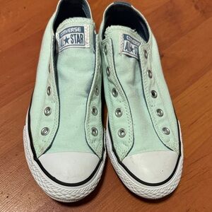 Converse Kids' Light Green Slip-On Sneakers